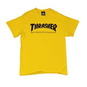 THRASHER Men's Yellow Short Sleeve Shirt